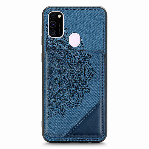 Ultra-thin Silicone Gel Soft Case Cover with Magnetic S03D for Samsung Galaxy M30s Blue