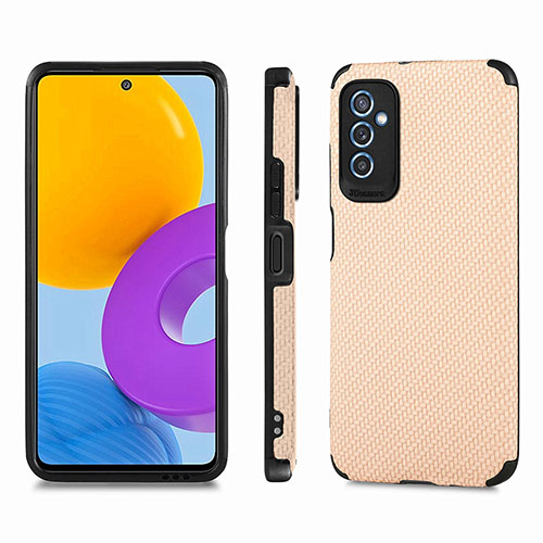 Ultra-thin Silicone Gel Soft Case Cover with Magnetic S03D for Samsung Galaxy M52 5G Gold