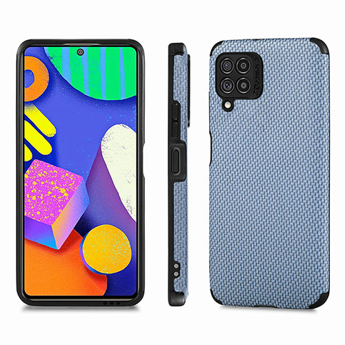 Ultra-thin Silicone Gel Soft Case Cover with Magnetic S03D for Samsung Galaxy M62 4G Blue