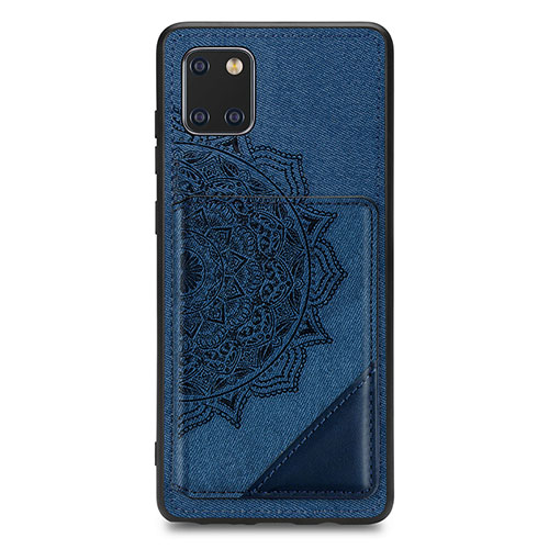 Ultra-thin Silicone Gel Soft Case Cover with Magnetic S03D for Samsung Galaxy Note 10 Lite Blue