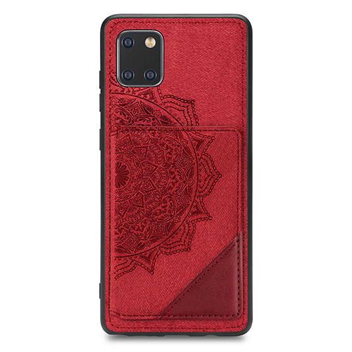 Ultra-thin Silicone Gel Soft Case Cover with Magnetic S03D for Samsung Galaxy Note 10 Lite Red
