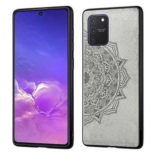 Ultra-thin Silicone Gel Soft Case Cover with Magnetic S03D for Samsung Galaxy S10 Lite Gray