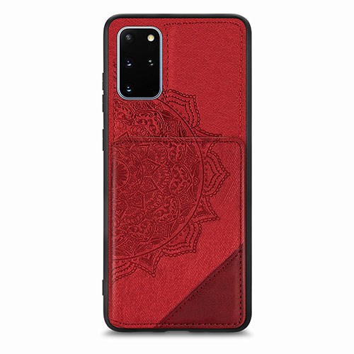 Ultra-thin Silicone Gel Soft Case Cover with Magnetic S03D for Samsung Galaxy S20 Plus 5G Red