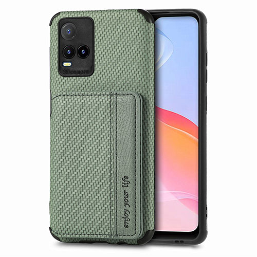 Ultra-thin Silicone Gel Soft Case Cover with Magnetic S03D for Vivo Y21a Green