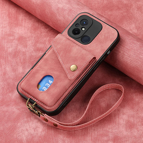 Ultra-thin Silicone Gel Soft Case Cover with Magnetic S03D for Xiaomi Poco C55 Rose Gold