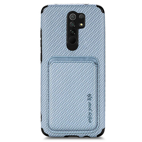 Ultra-thin Silicone Gel Soft Case Cover with Magnetic S03D for Xiaomi Poco M2 Blue