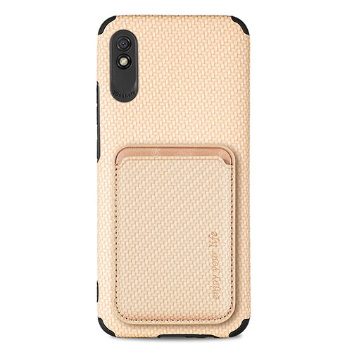 Ultra-thin Silicone Gel Soft Case Cover with Magnetic S03D for Xiaomi Redmi 9A Gold