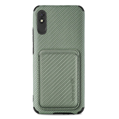 Ultra-thin Silicone Gel Soft Case Cover with Magnetic S03D for Xiaomi Redmi 9A Green