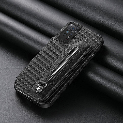 Ultra-thin Silicone Gel Soft Case Cover with Magnetic S03D for Xiaomi Redmi Note 11S 4G Black