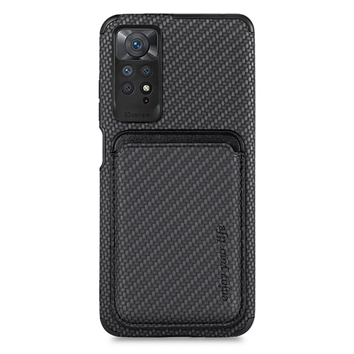 Ultra-thin Silicone Gel Soft Case Cover with Magnetic S03D for Xiaomi Redmi Note 12 Pro 4G Black