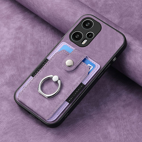 Ultra-thin Silicone Gel Soft Case Cover with Magnetic S03D for Xiaomi Redmi Note 12 Turbo 5G Purple