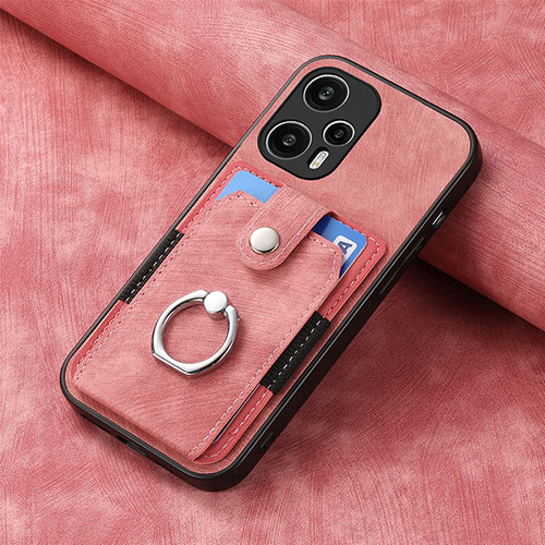 Ultra-thin Silicone Gel Soft Case Cover with Magnetic S03D for Xiaomi Redmi Note 12 Turbo 5G Rose Gold