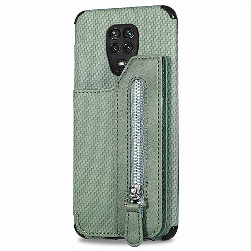 Ultra-thin Silicone Gel Soft Case Cover with Magnetic S03D for Xiaomi Redmi Note 9 Pro Green