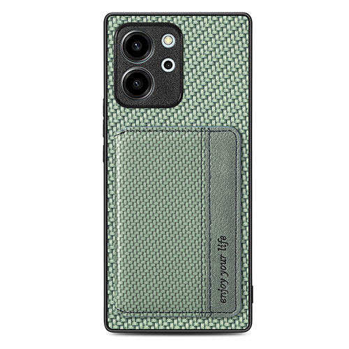 Ultra-thin Silicone Gel Soft Case Cover with Magnetic S04D for Huawei Honor 80 SE 5G Green