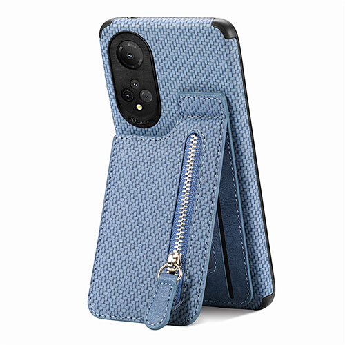 Ultra-thin Silicone Gel Soft Case Cover with Magnetic S04D for Huawei Honor X7 Blue