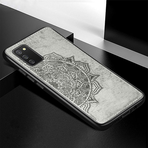 Ultra-thin Silicone Gel Soft Case Cover with Magnetic S04D for Samsung Galaxy F02S SM-E025F Gray