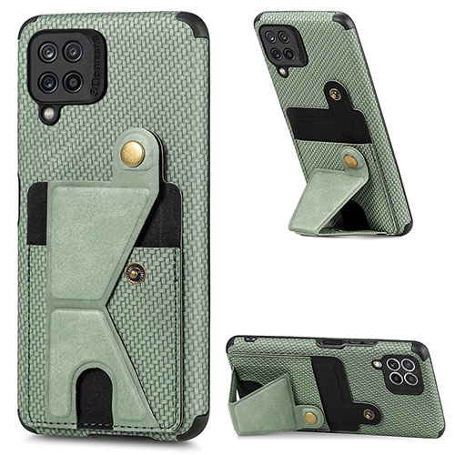 Ultra-thin Silicone Gel Soft Case Cover with Magnetic S04D for Samsung Galaxy M32 4G Green