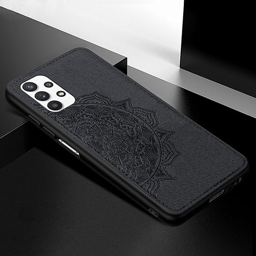 Ultra-thin Silicone Gel Soft Case Cover with Magnetic S04D for Samsung Galaxy M32 5G Black