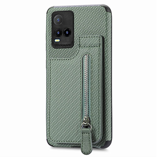 Ultra-thin Silicone Gel Soft Case Cover with Magnetic S04D for Vivo Y21a Green