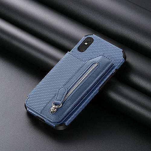Ultra-thin Silicone Gel Soft Case Cover with Magnetic S04D for Xiaomi Redmi 9i Blue