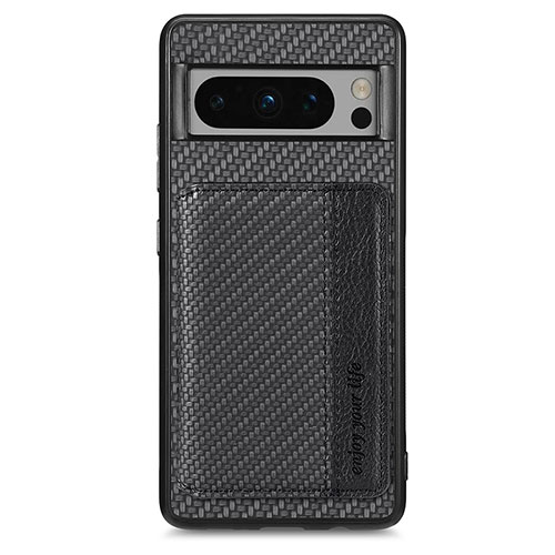 Ultra-thin Silicone Gel Soft Case Cover with Magnetic S05D for Google Pixel 8 Pro 5G Black