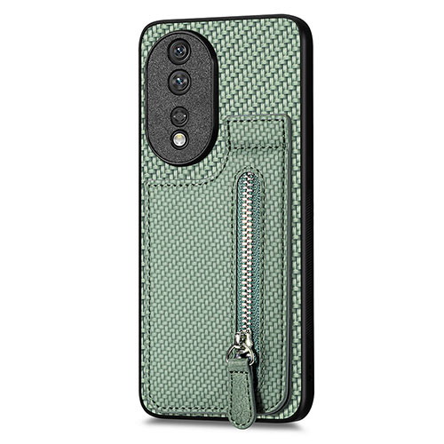 Ultra-thin Silicone Gel Soft Case Cover with Magnetic S05D for Huawei Honor 80 5G Green