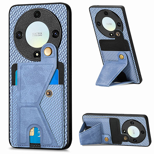 Ultra-thin Silicone Gel Soft Case Cover with Magnetic S05D for Huawei Honor Magic5 Lite 5G Blue