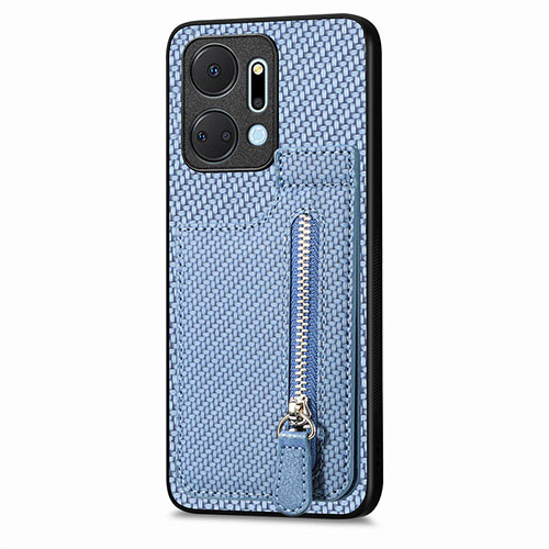 Ultra-thin Silicone Gel Soft Case Cover with Magnetic S05D for Huawei Honor X7a Blue