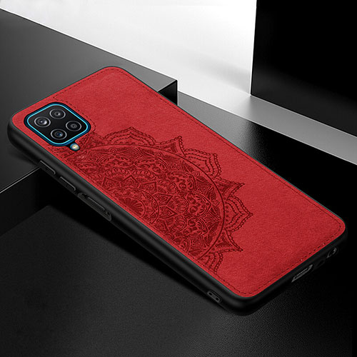 Ultra-thin Silicone Gel Soft Case Cover with Magnetic S05D for Samsung Galaxy A12 5G Red