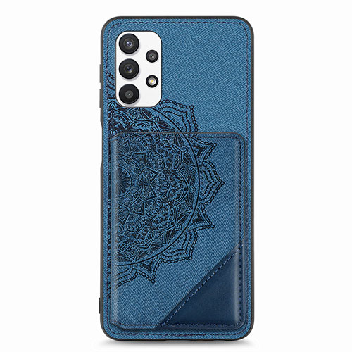 Ultra-thin Silicone Gel Soft Case Cover with Magnetic S05D for Samsung Galaxy A32 4G Blue