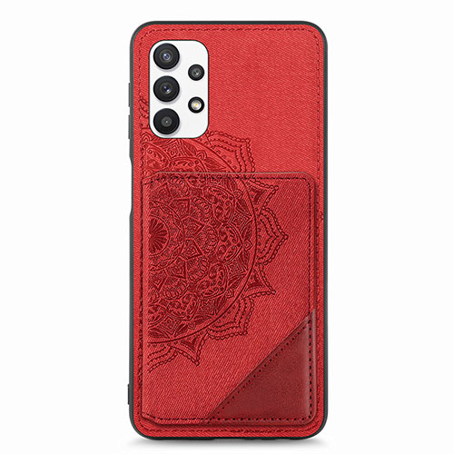 Ultra-thin Silicone Gel Soft Case Cover with Magnetic S05D for Samsung Galaxy A32 4G Red