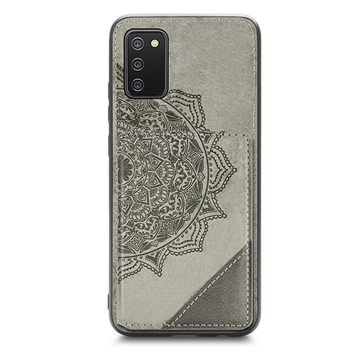 Ultra-thin Silicone Gel Soft Case Cover with Magnetic S05D for Samsung Galaxy M02s Gray