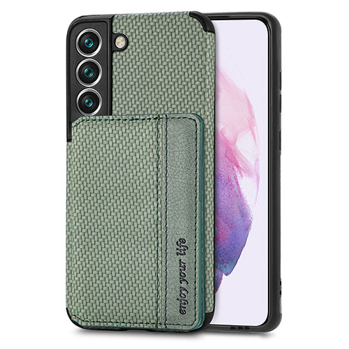 Ultra-thin Silicone Gel Soft Case Cover with Magnetic S05D for Samsung Galaxy S22 Plus 5G Green