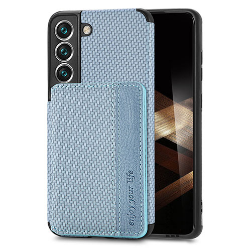 Ultra-thin Silicone Gel Soft Case Cover with Magnetic S05D for Samsung Galaxy S25 5G Blue