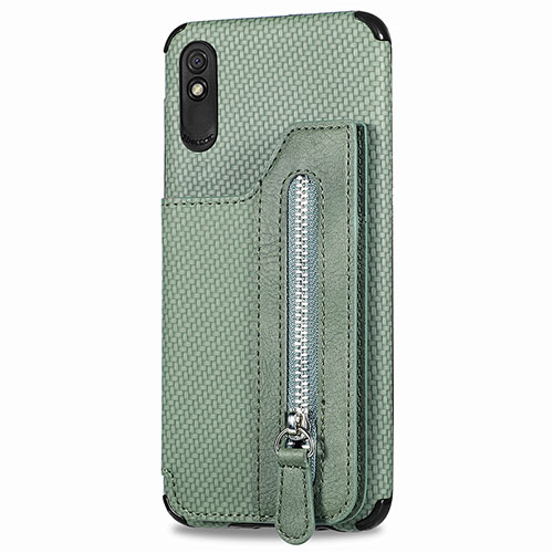 Ultra-thin Silicone Gel Soft Case Cover with Magnetic S05D for Xiaomi Redmi 9A Green