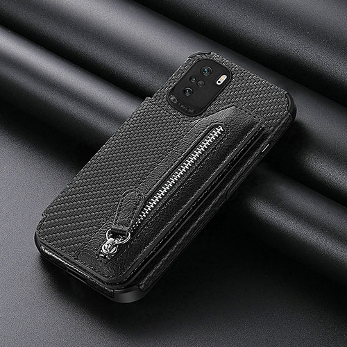 Ultra-thin Silicone Gel Soft Case Cover with Magnetic S05D for Xiaomi Redmi K40 Pro 5G Black