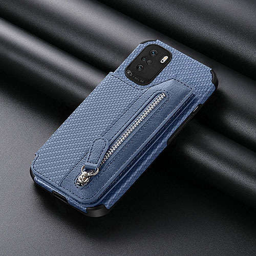 Ultra-thin Silicone Gel Soft Case Cover with Magnetic S05D for Xiaomi Redmi K40 Pro+ Plus 5G Blue