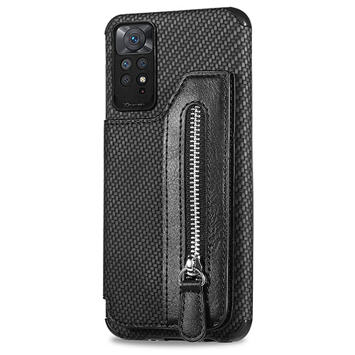 Ultra-thin Silicone Gel Soft Case Cover with Magnetic S05D for Xiaomi Redmi Note 11 Pro 5G Black