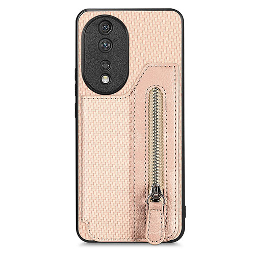 Ultra-thin Silicone Gel Soft Case Cover with Magnetic S06D for Huawei Honor 80 5G Gold