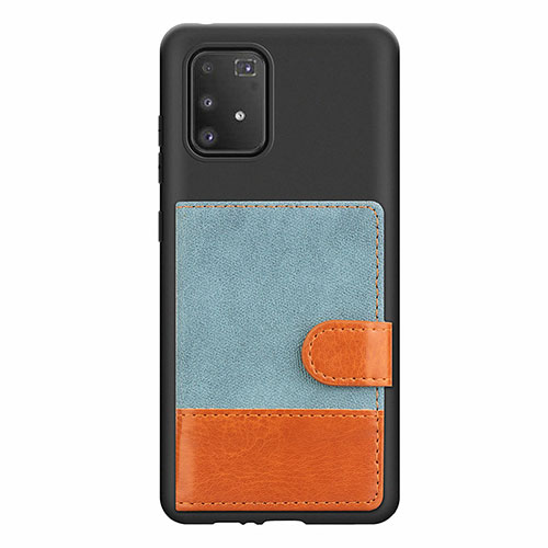 Ultra-thin Silicone Gel Soft Case Cover with Magnetic S06D for Samsung Galaxy S10 Lite Blue