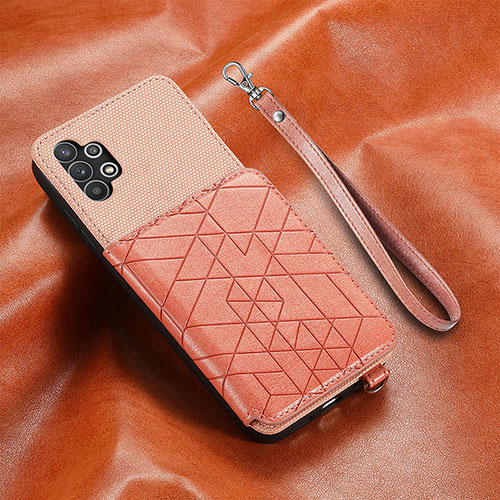 Ultra-thin Silicone Gel Soft Case Cover with Magnetic S07D for Samsung Galaxy A32 5G Pink