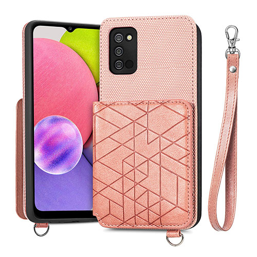 Ultra-thin Silicone Gel Soft Case Cover with Magnetic S07D for Samsung Galaxy F02S SM-E025F Pink