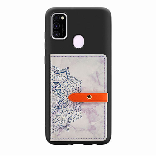 Ultra-thin Silicone Gel Soft Case Cover with Magnetic S07D for Samsung Galaxy M30s Purple