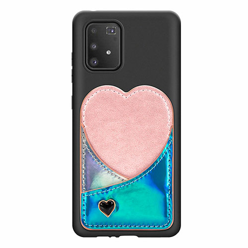 Ultra-thin Silicone Gel Soft Case Cover with Magnetic S07D for Samsung Galaxy S10 Lite Blue