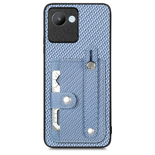 Ultra-thin Silicone Gel Soft Case Cover with Magnetic S09D for Realme Narzo 50i Prime Blue