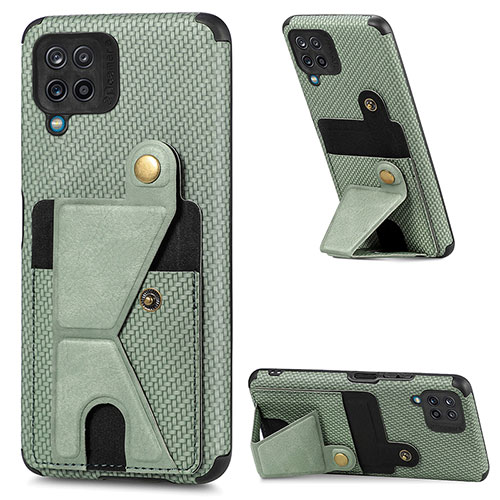 Ultra-thin Silicone Gel Soft Case Cover with Magnetic S09D for Samsung Galaxy A12 Green