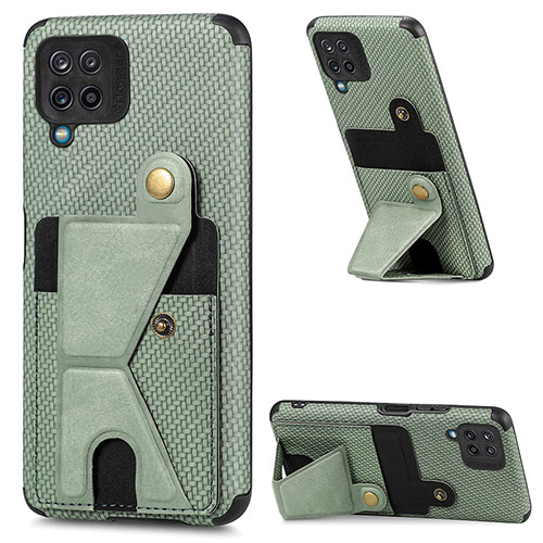 Ultra-thin Silicone Gel Soft Case Cover with Magnetic S09D for Samsung Galaxy M12 Green