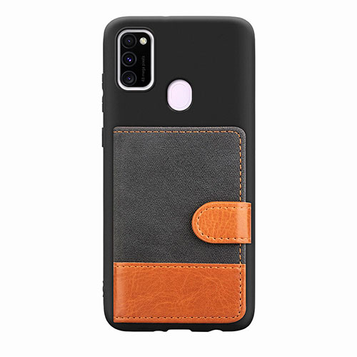 Ultra-thin Silicone Gel Soft Case Cover with Magnetic S09D for Samsung Galaxy M30s Black