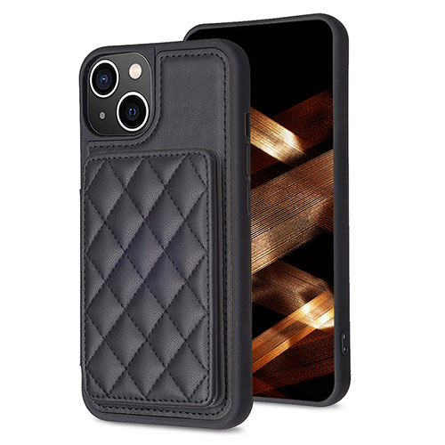 Ultra-thin Silicone Gel Soft Case Cover with Magnetic S10D for Apple iPhone 13 Black