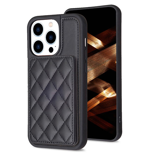 Ultra-thin Silicone Gel Soft Case Cover with Magnetic S10D for Apple iPhone 16 Pro Black